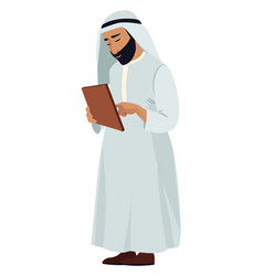 Arabic Man Using Tablet Saudi Character