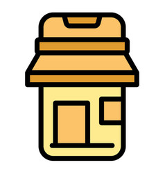 Delivery Point Shop Icon Flat