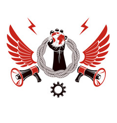 Emblem Composed With Revolutionary Clenched Fist