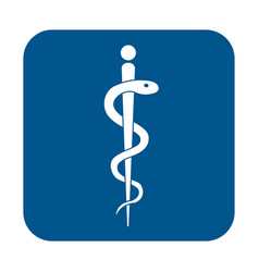 Medical Sign Snake Icon Hospital Ambulance Glyph