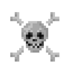 Skull With Crossbones Pixel Art