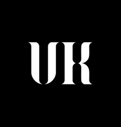 Uk U K Letter Logo Design Initial Letter