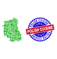 Bicolor Polish Cuisine Textured Rubber Stamp