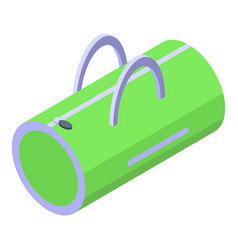 Green Cylinder Sport Bag For Training Isometric