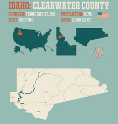 Map Clearwater County In Idaho