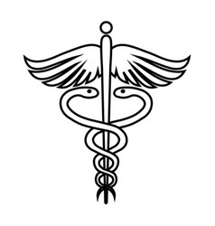 Medical Sign Snake Icon Hospital Ambulance Glyph