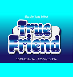 True Friend Editable Text Effect 3d Emboss