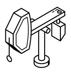 Check Out Linear Isometric Icon Of Oilfield