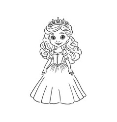 Little Princess Coloring Page For Kids