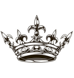 Crown black and white king queen 55 Royalty Free Vector