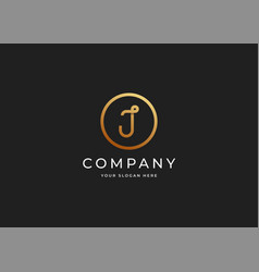 Luxury Letter J Logo With Circle Shape Design