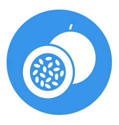 Passion Fruit Or Maracuya Glyph Icon