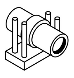 An Isometric Icon Of Crude Pipeline