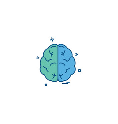 Brain Divide Inkcontober Sains Icon Design