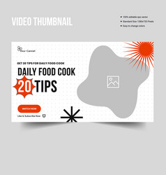 Delicious Food Cook Tips Video Thumbnail Design