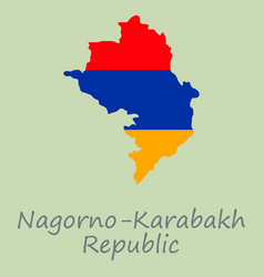 Flag Map Of Nagorno Karabakh Republic