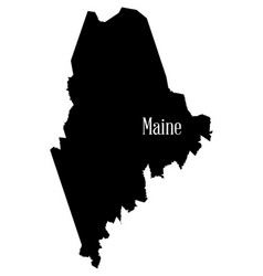 Maine State Silhouette Map