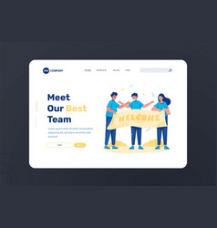 Meet Best Team On Header Landing Page