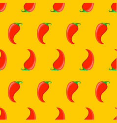 Red Chili Pepper Seamless Pattern Cheerful Farm