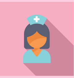 Medical Clinic Nurse Icon Flat Diagnostic