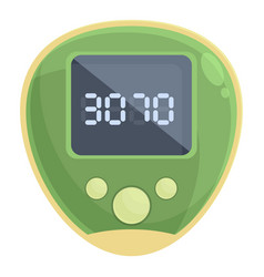 Green Step Counter Icon Cartoon Sport