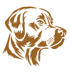 Labrador Dog Head Printable Stencil Art