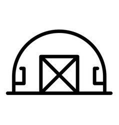 Military Base Hangar Icon Outline Style