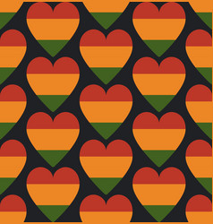 Pattern With Hearts In Traditional Pan African