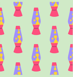 90s Seamless Pattern With Lava Lamp