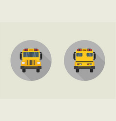 School Bus Icon In Flat Style