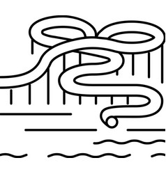 Water Slide Line Icon