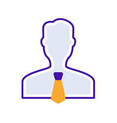 Business Man Icon With Purple Orange