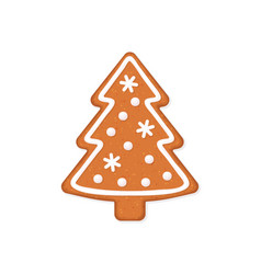 Christmas Tree Shaped Gingerbread Cookie