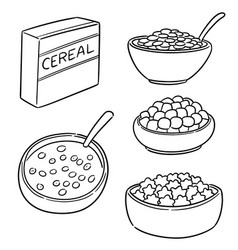 Set cereal Royalty Free Vector Image - VectorStock