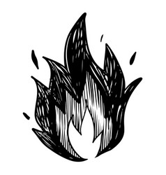 Doodle Sketch Style Of Hand Drawn Fire