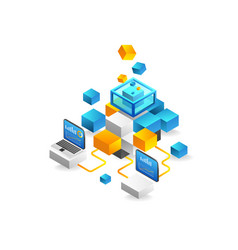 Flat Isometric 3d Business Analytics Technology