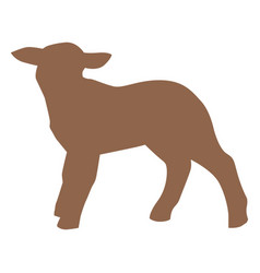 Lamb Animal Side Silhouette