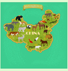 Map China With Animals