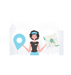 Girl Is Holding A Map The Character Is Depicted