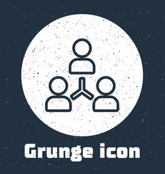 Grunge Line Project Team Base Icon Isolated On