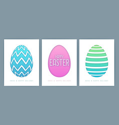 Set Of Easter Eggs Silhouette Cut Out Paper Art