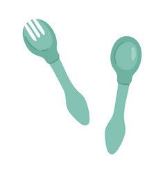 Baby Spoon And Fork Hand Drawn