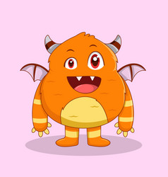 Cute Winged Orange Monster