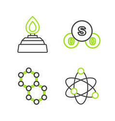 Set Line Atom Molecule Sulfur Dioxide So2