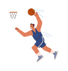 Basketball Player Man In A Jump Preparing To Throw