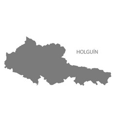 Holguin Cuba Map Grey