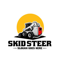 Skid Steer Construction Vehicle Logo