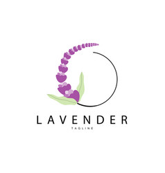 Lavender Logo Hand Drawn Wedding Plant Design