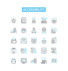 Accessibility Line Icons Set Accessible