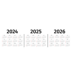 Calendar For 2024 2025 And 2026 Year